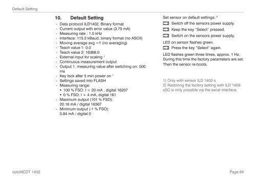 Manual optoNCDT 1402 - Micro-Epsilon