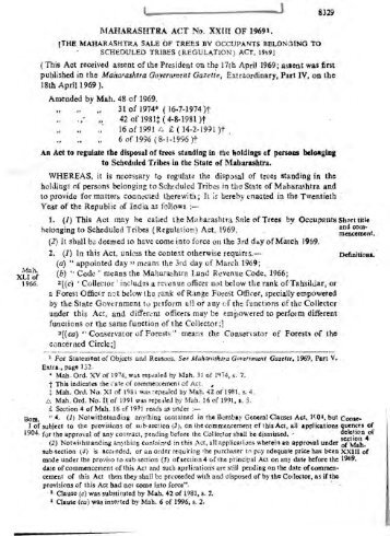 (Regulation) Act, Maharashtra 1969 - Bombay High Court