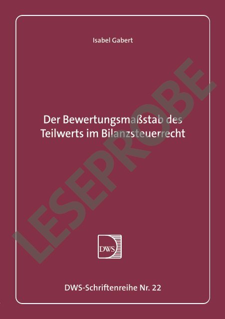 Leseprobe - Deutsches Wissenschaftliches Institut der Steuerberater ...
