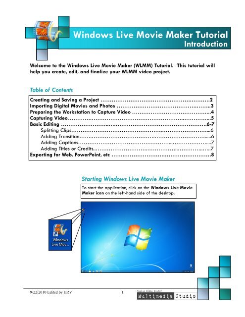 Windows Live Movie Maker Tutorial
