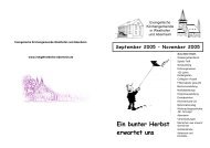 September bis November - Evangelische Kirchengemeinde ...
