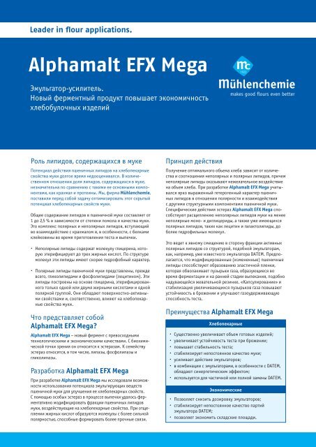Alphamalt EFX Mega - MÃ¼hlenchemie GmbH & Co. KG