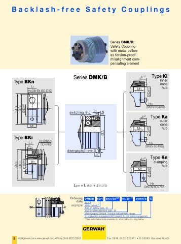 GERWAH Backlash-free Safety Couplings - Series DMK/B