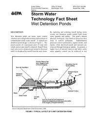 Storm Water Technology Fact Sheet: Wet Detention Ponds (PDF)