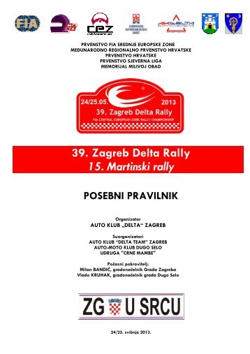 Posebni pravilnik - Zagreb Delta Rally