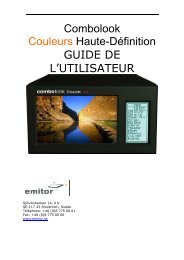 Combolook Couleurs Haute-DÃ©finition GUIDE DE L ... - Emitor