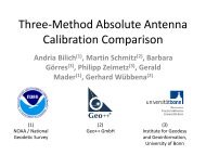 Three-Method Absolute Antenna Calibration Comparison - IGS
