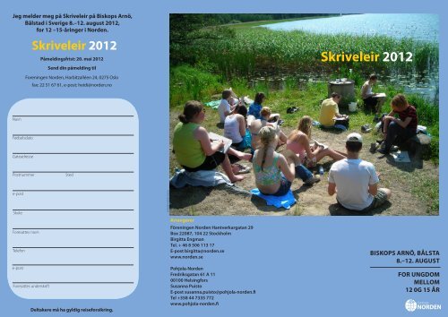 Skriveleir 2012 - Foreningen Norden