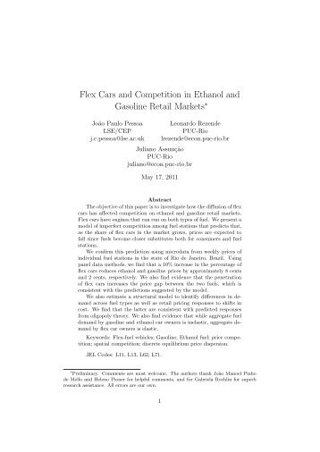 Flex Cars and Competition in Ethanol and Gasoline Retail ... - USP