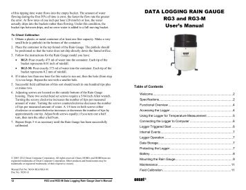 Data Logging Rain Gauge RG3 and RG3-M