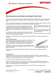 Why Laboratories need Water and Gallium Fixed Points-3 - Isotech