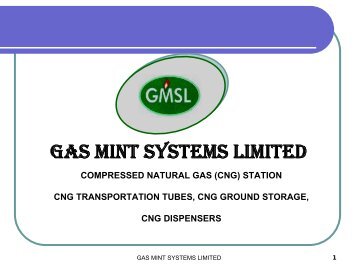 GMSL CNG Equipment (Mother/Daughter) - Gas Mint Systems Limited