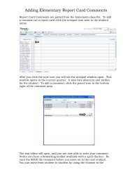 Adding Elementary Report Card Comments