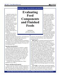 MF2037 Evaluating Feed Components and Finished Feeds - K-State ...