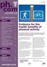Evidence for the health benefits of physical activity - UK Faculty of ...