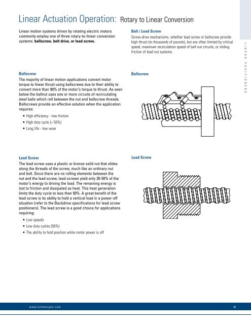 Linear Positioners Catalog_en-US_revA - Kollmorgen