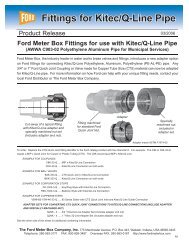 Fittings for Kitec/Q-Line Pipe - Ford Meter Box