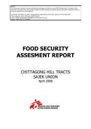 MSF Food Security Assessment Report, Chittagong Hill Tracts ...