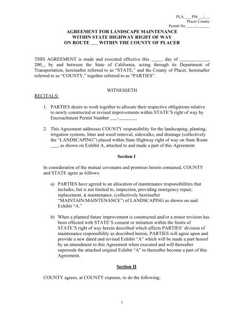 Landscape Maintenance Contract Template