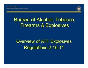 Overview of ATF Explosives Regulations - Directrouter.com