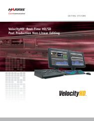 VelocityHDâ¢ Real-Time HD/SD Post Production Non-Linear Editing