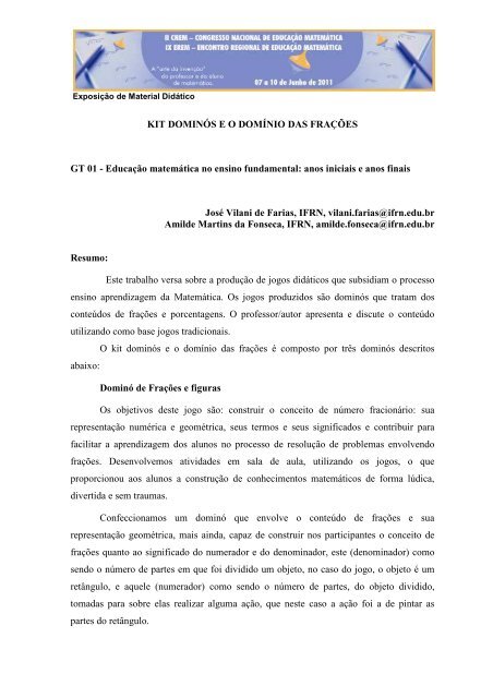 Jogos didáticos como auxílio para o ensino-aprendizagem da matemática