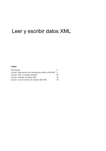 Leer y escribir datos XML - Willy .Net