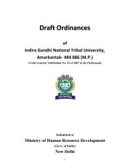 Draft Ordinances - Indira Gandhi National Tribal University