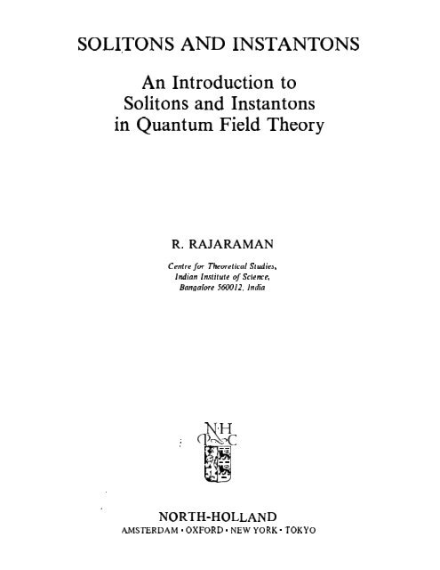 Rajaraman Solitons And Instantons Lmpt