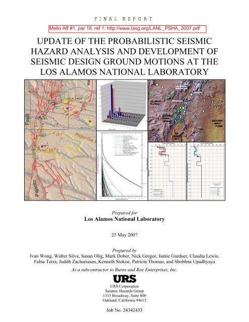 update of the probabilistic seismic hazard analysis and development ...