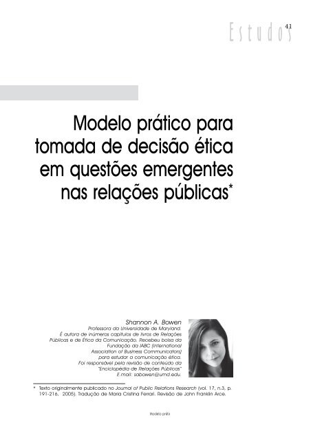 Modelo prÃ¡tico para tomada de decisÃ£o Ã©tica em questÃµes ...