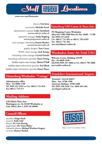 Staff Locations - USO