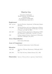Martin Lin - Department of Philosophy