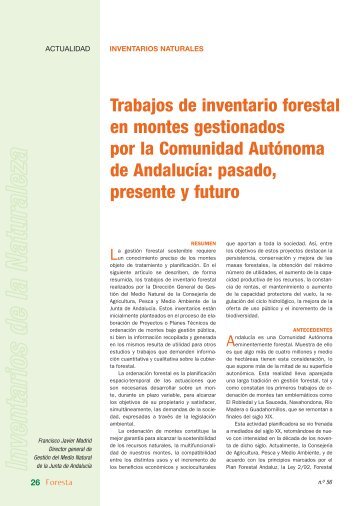 Trabajos de inventario forestal en montes gestionados por la ...