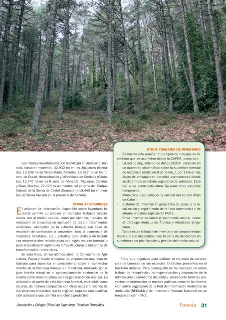 Trabajos de inventario forestal en montes gestionados por la ...