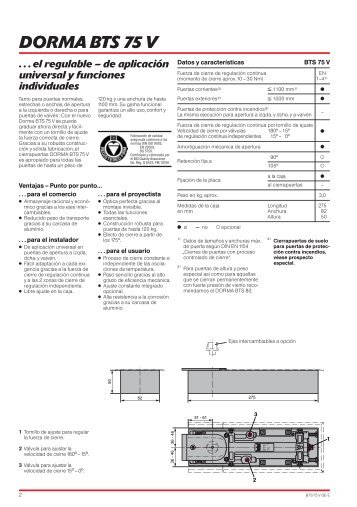 dorma bts 75 v - Mabalgarve