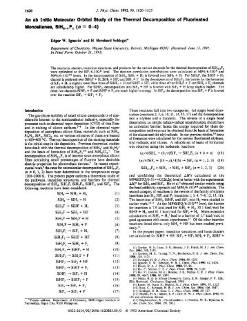 An ab Initio Molecular Orbital Study of the Thermal Decomposition of ...