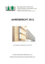 JAHRESBERICHT 2012 - Höhere Forstliche Fachschulen der Schweiz
