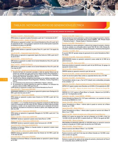 BoletÃ­n EstadÃ­stico de Minas y EnergÃ­a 2007 - 2011 - simco