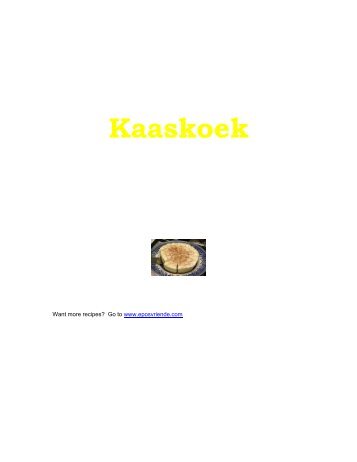 Kaaskoek Resepte - Peterjasie