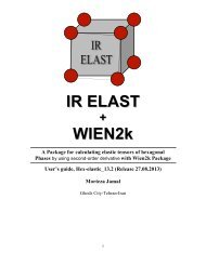 Elastic constants calculation - WIEN 2k