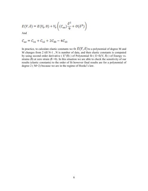 Elastic constants calculation - WIEN 2k