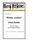 “Poetic Justice” Host Guide - Merri Mysteries