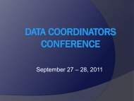 Data Coordinators Conference - Texas Juvenile Justice Department