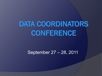 Data Coordinators Conference - Texas Juvenile Justice Department