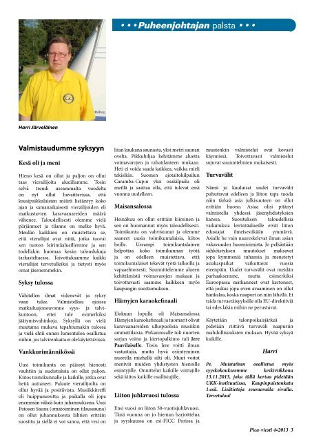 Pica-viesti 4/2013. - SFC-Pirkanmaa