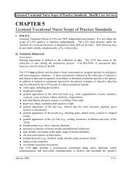 Licensed Vocational Nurse Scope of Practice Standards Health