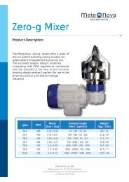 Metenova Zero-g Magnetic Mixer Datasheet - Sani-Tech West