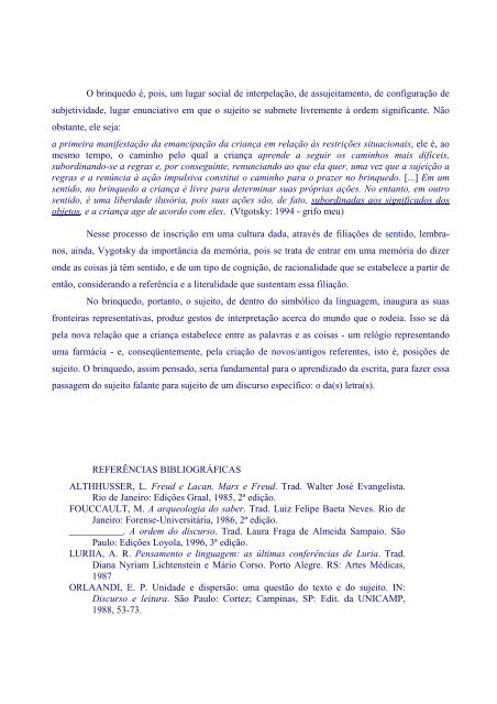 AlfabetizaÃ§Ã£o: Sujeito e Autoria - Universidade CatÃ³lica de BrasÃ­lia