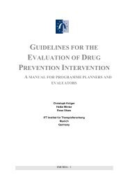 guidelines for the evaluation of drug prevention intervention